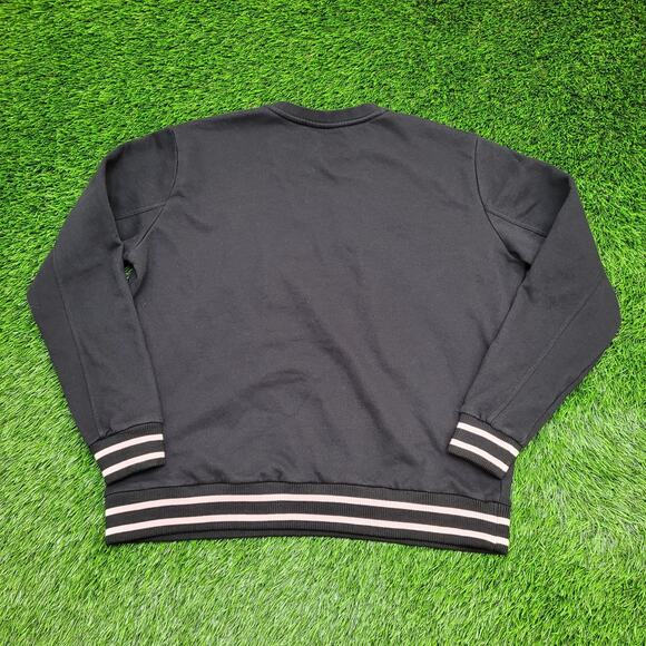 FILA Colorful Ringer Sweatshirt Womens 2XL 24x24 Black Boxy - Picture 2 of 14